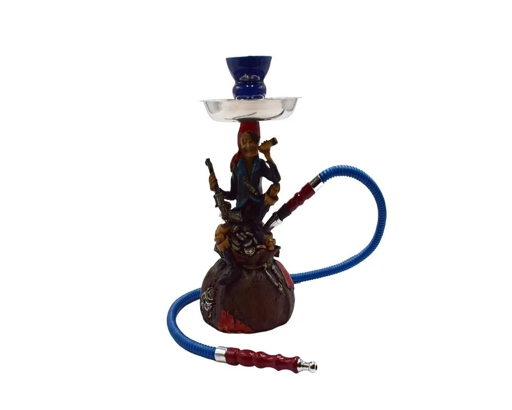 10” Skull and Dragon Acrylic Resin Hookah - Style & Color May Vary - (1 Count)