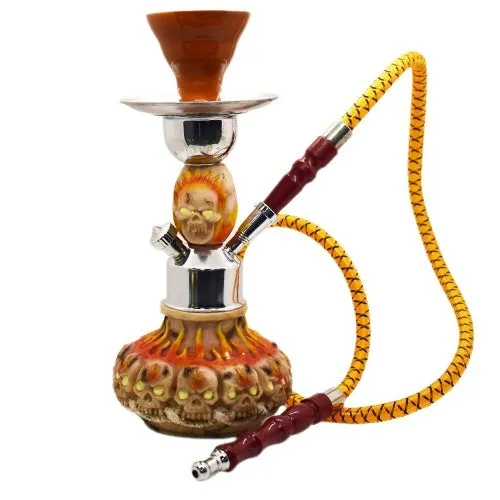 10” Skull and Dragon Acrylic Resin Hookah - Style & Color May Vary - (1 Count)