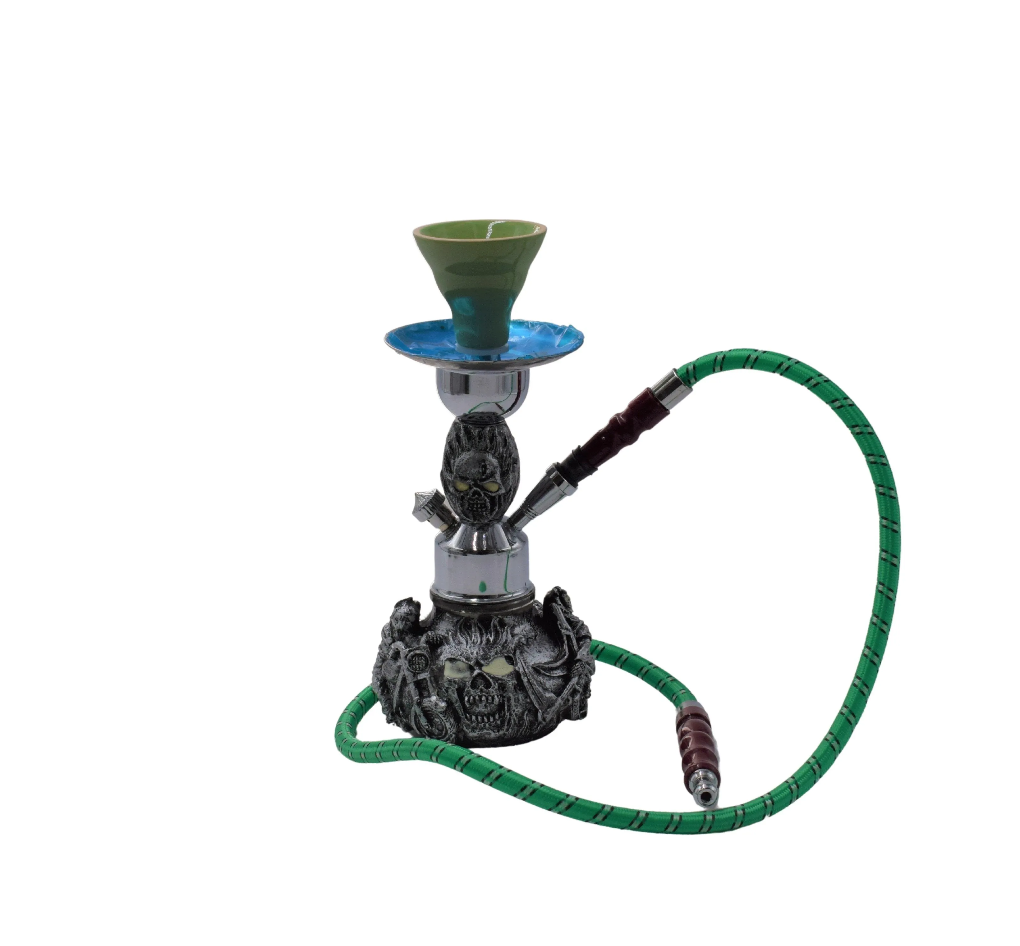 10” Skull and Dragon Acrylic Resin Hookah - Style & Color May Vary - (1 Count)