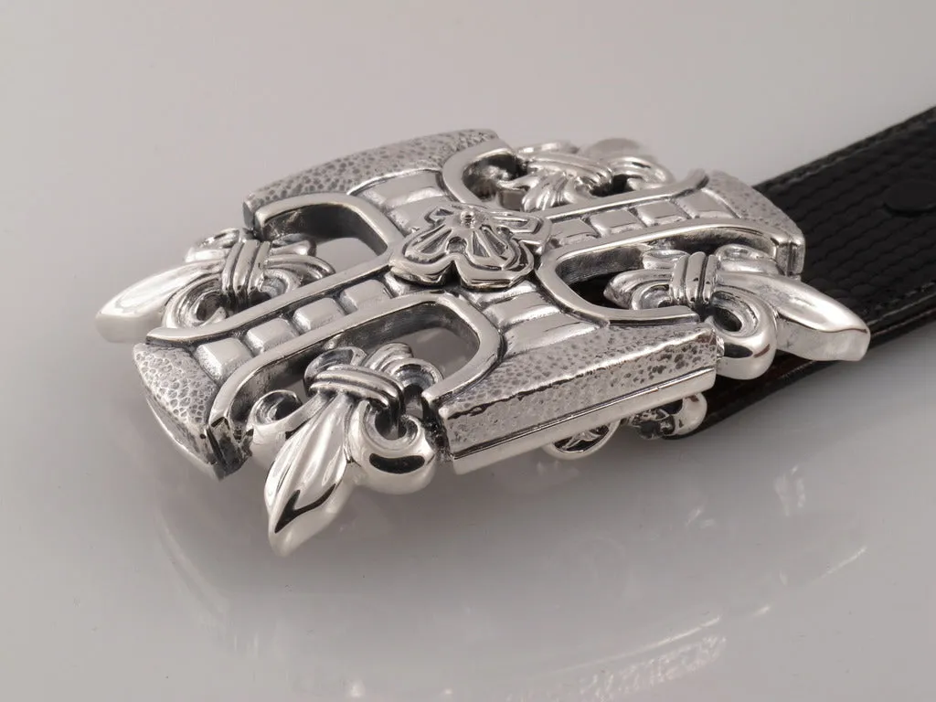 #1328 Fleur di Lis Cross Buckle 1.5"