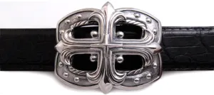 #1335 Cross  with Bead Detail Buckle 1.5"