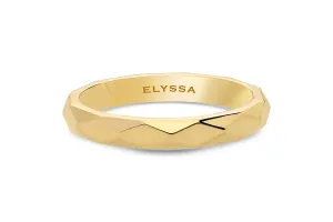 14K Gold 3mm Multi Faceted Wedding Band