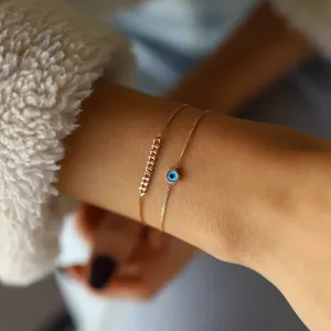 14k Gold Eye Bracelet