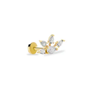14k Gold Five Drop Tragus Piercing