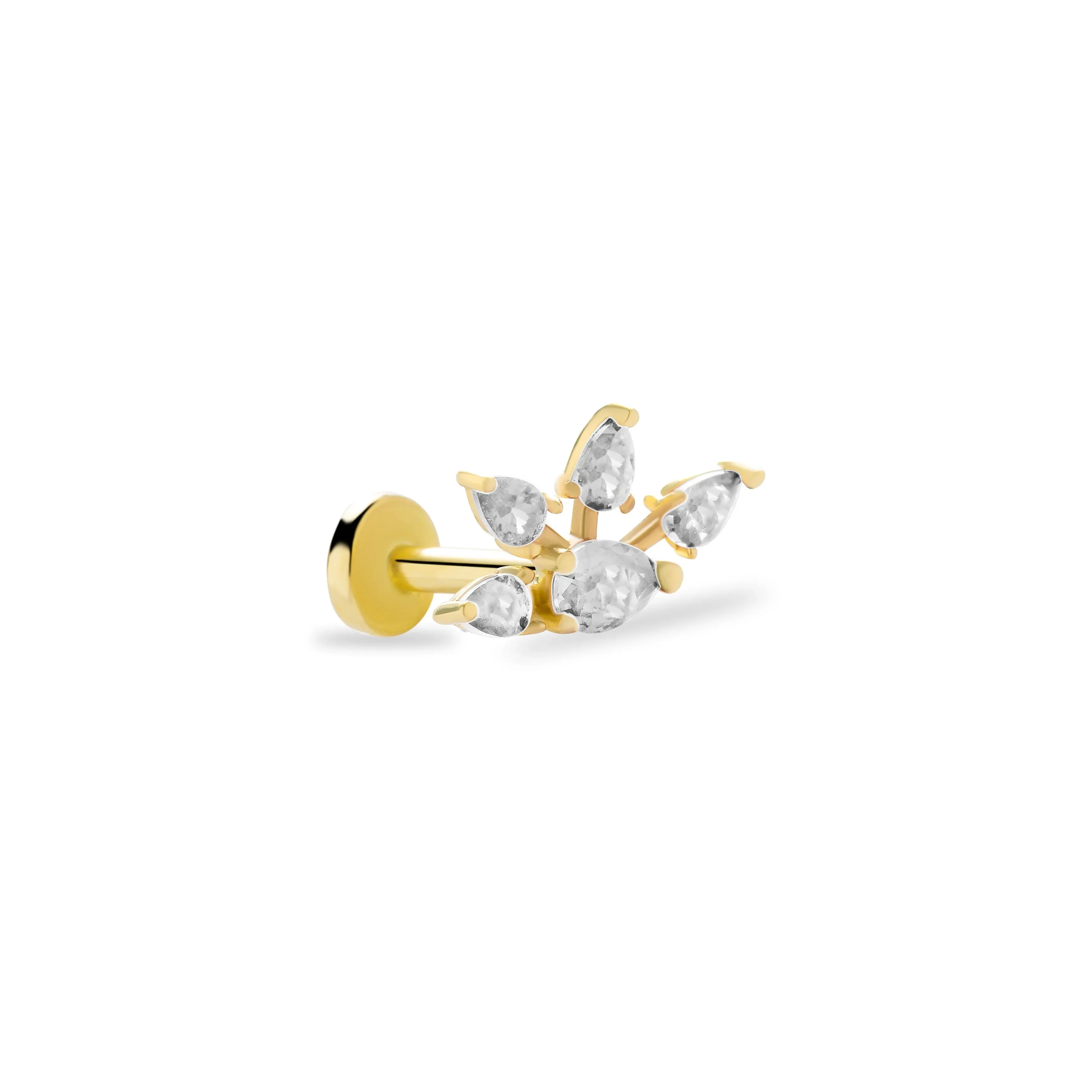 14k Gold Five Drop Tragus Piercing