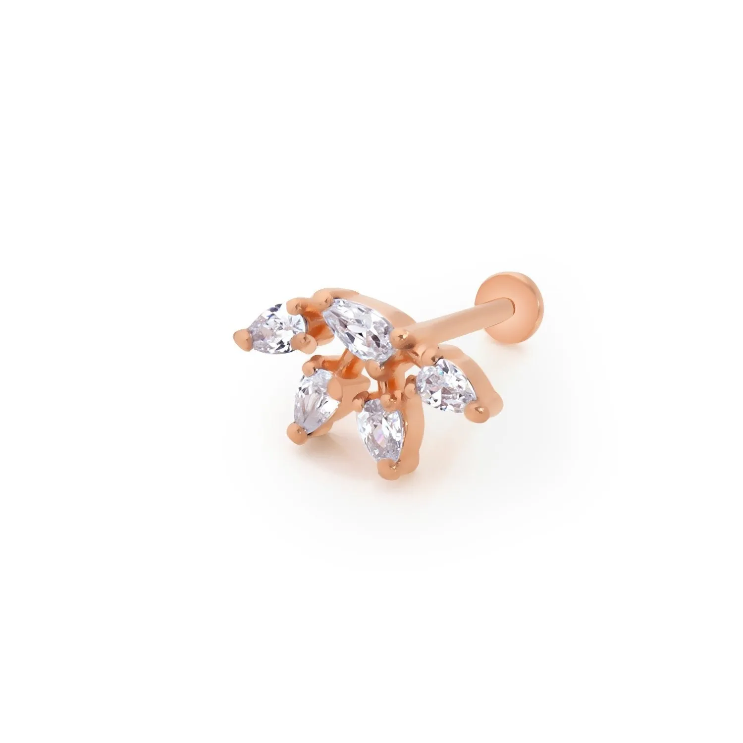 14k Gold Five Drop Tragus Piercing