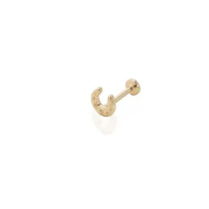 14k Gold Horseshoe Tragus Piercing