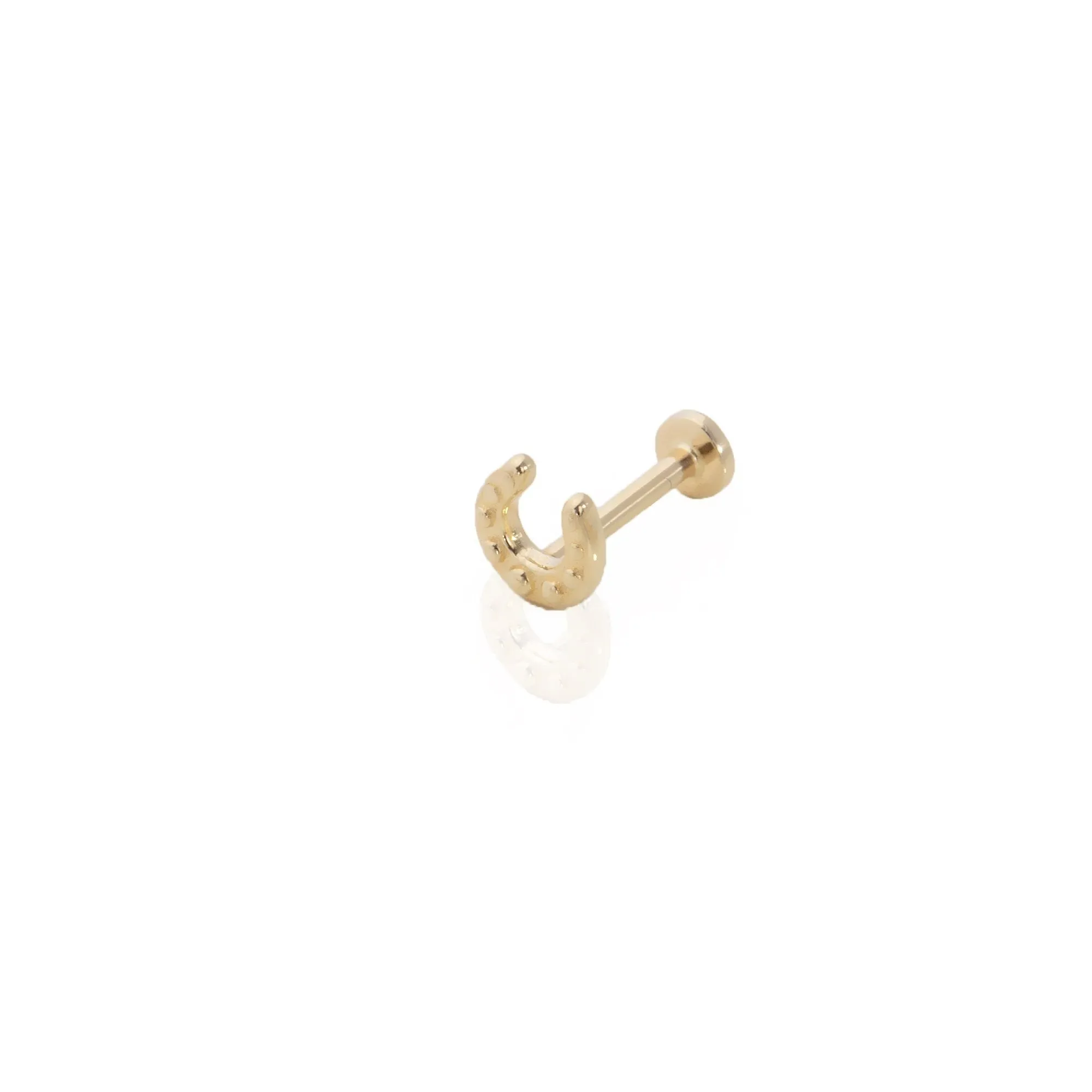 14k Gold Horseshoe Tragus Piercing
