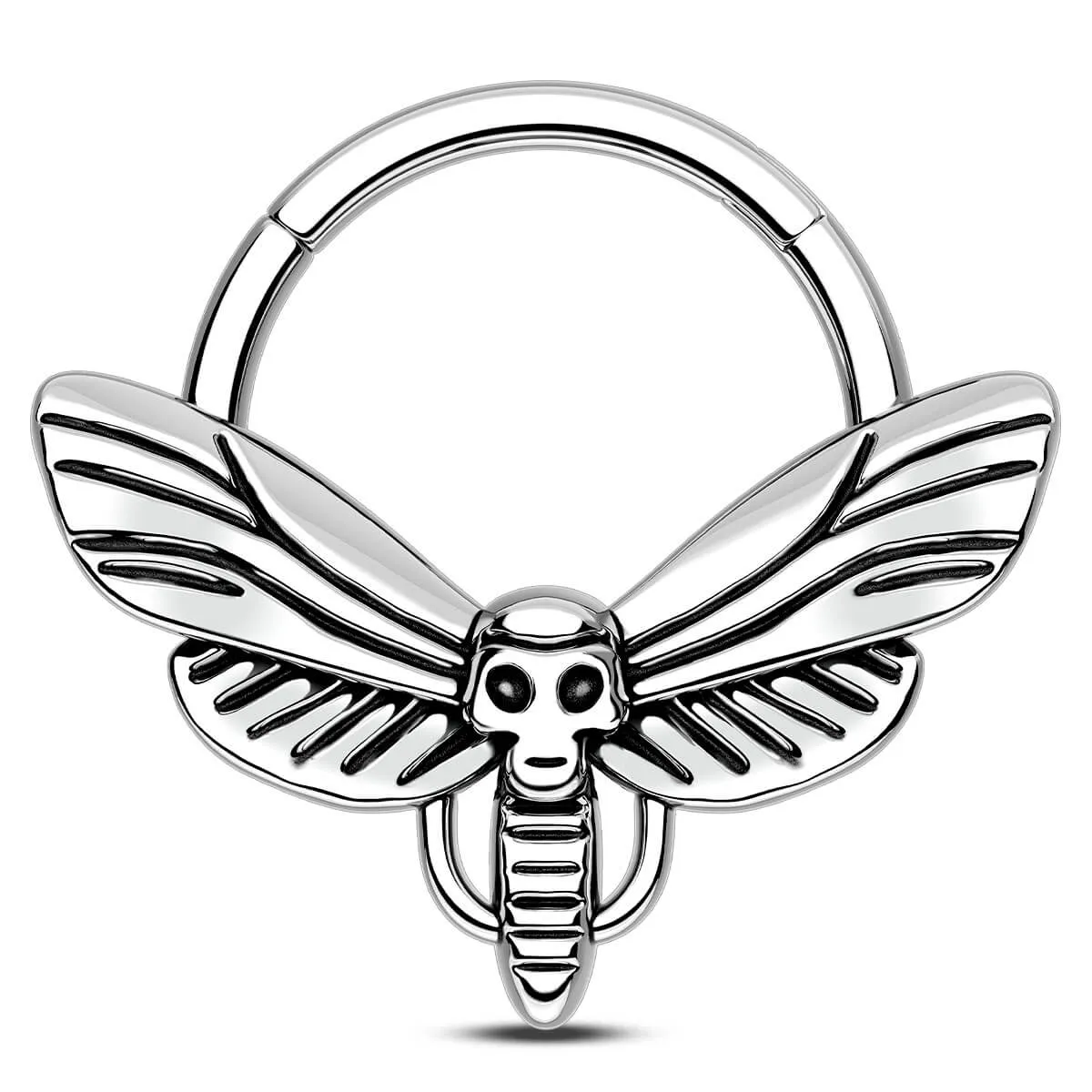16G Skull Head Moth Septum Ring