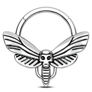 16G Skull Head Moth Septum Ring