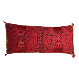 1920's Hand Embroidered Swat Valley Bridal Dowry Pillow (#M110123 | 13 x 28")