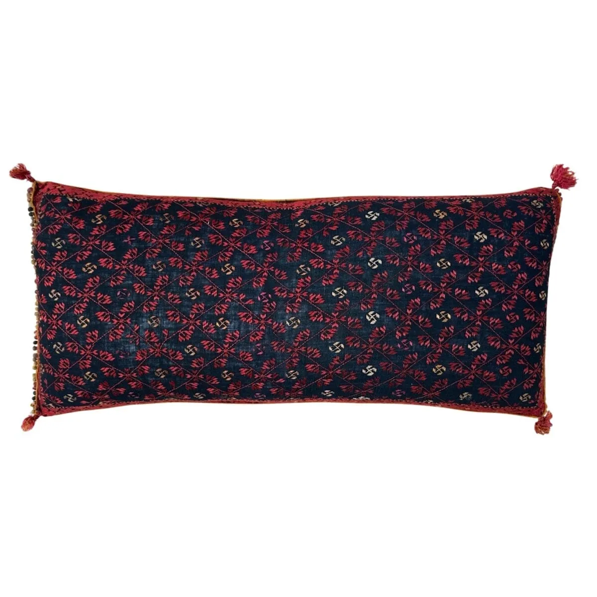 1920's Hand Embroidered Swat Valley Bridal Dowry Pillow (#M110123 | 13 x 28")