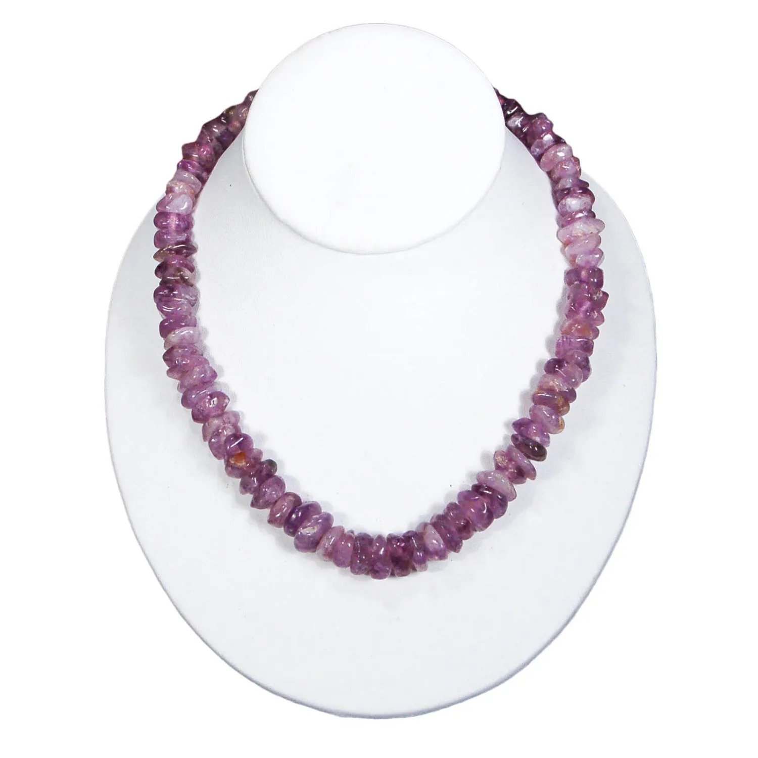 1970's Tumbled Amethyst Bead Necklace