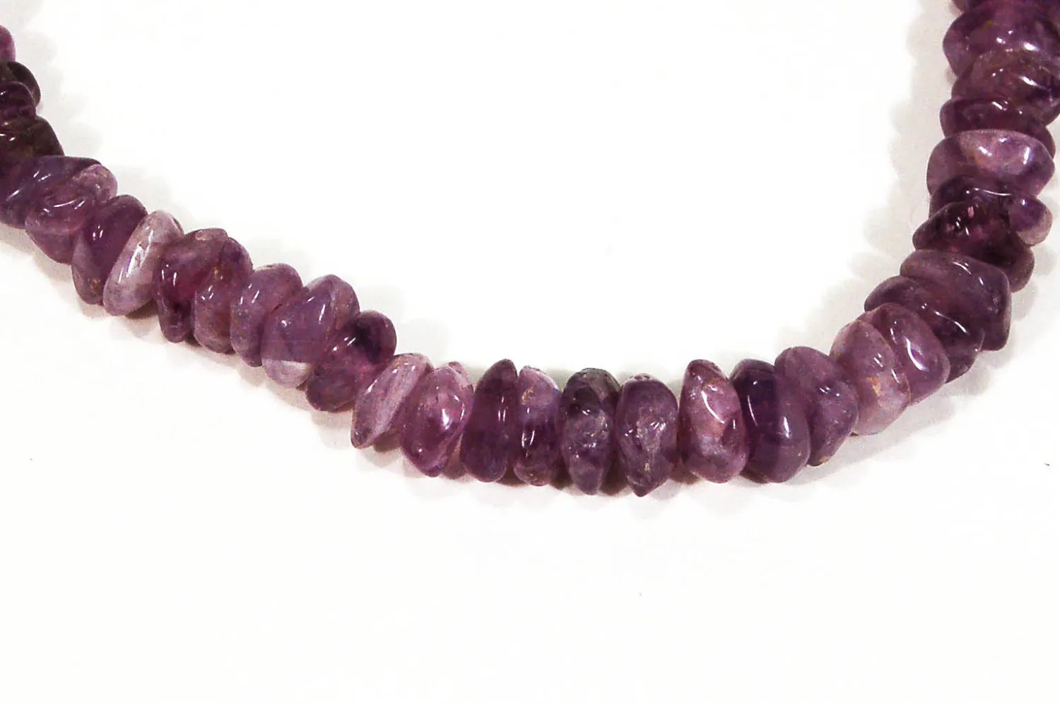 1970's Tumbled Amethyst Bead Necklace