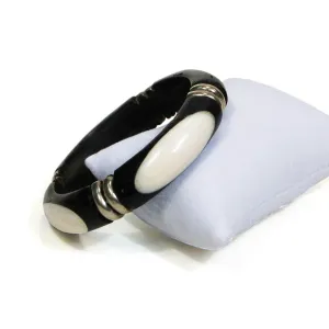 1970's Wood and Bone Bangle Bracelet