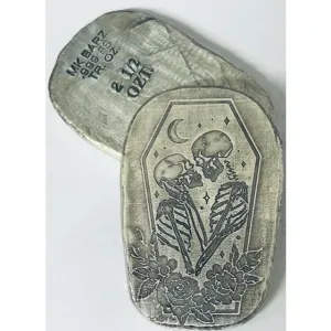2.5 Oz MK BarZ "Heavenly Embrace"- The Lovers Stamped Bar .999 FS