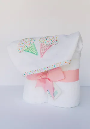 3 Marthas Ice Cream Cone Hooded Towel