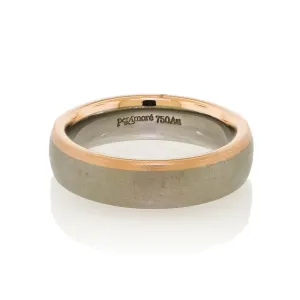 6 mm. White & Rose Gold Wedding Ring