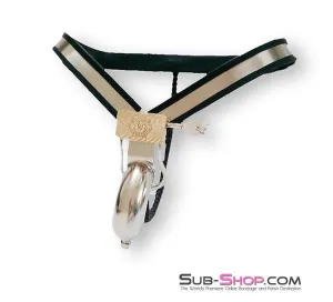 7193AR      Penitentiary Fully Locking Steel Chastity Belt Harness Set