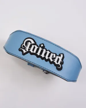 8MM Gothic Font Leather Lifting Belt