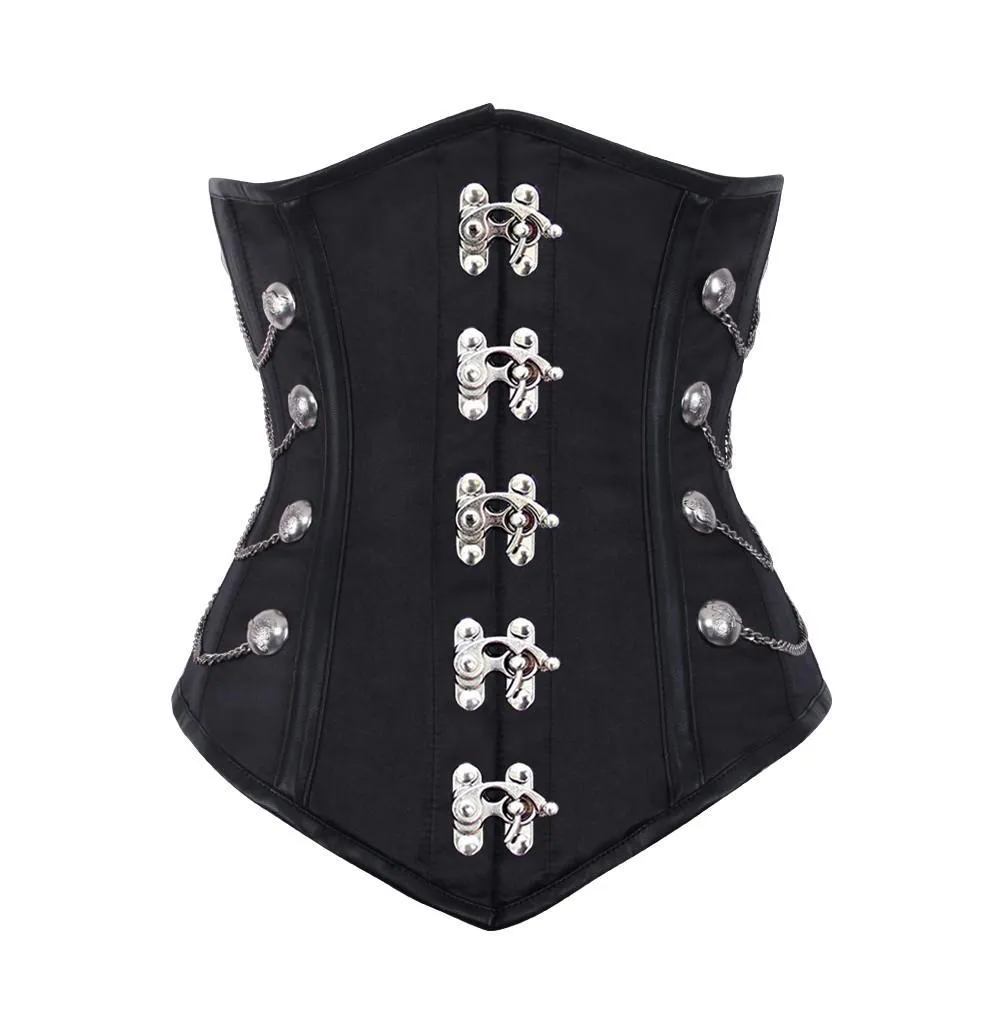 Adena Gothic Black Underbust Corset