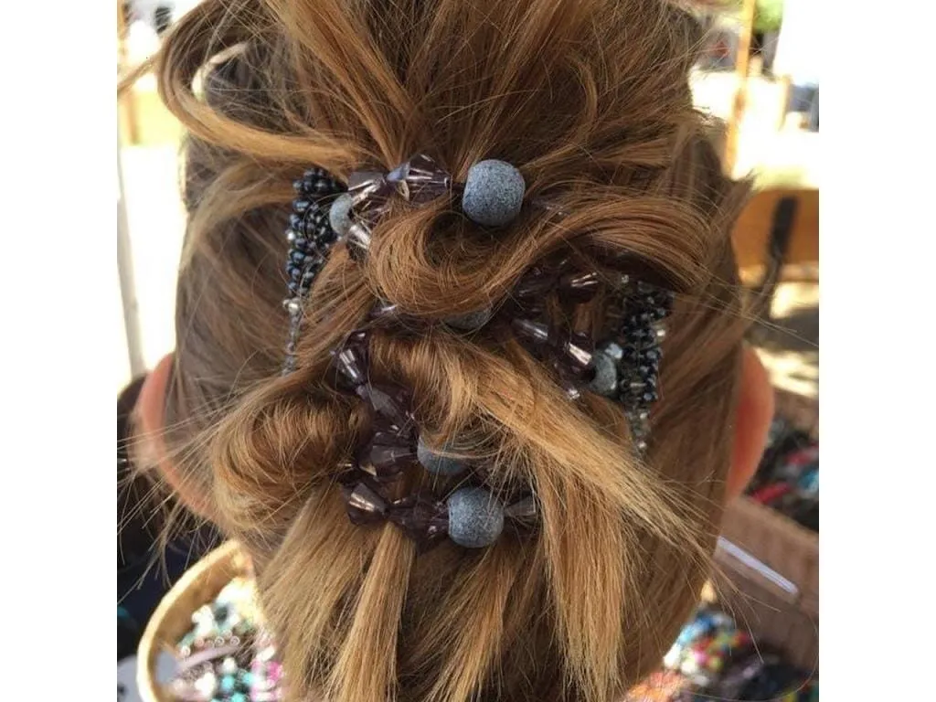 African Butterfly Wire Hair Clip - 7 Tong 504