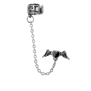 Alchemy Gothic E212  Coeur Noir Earrings