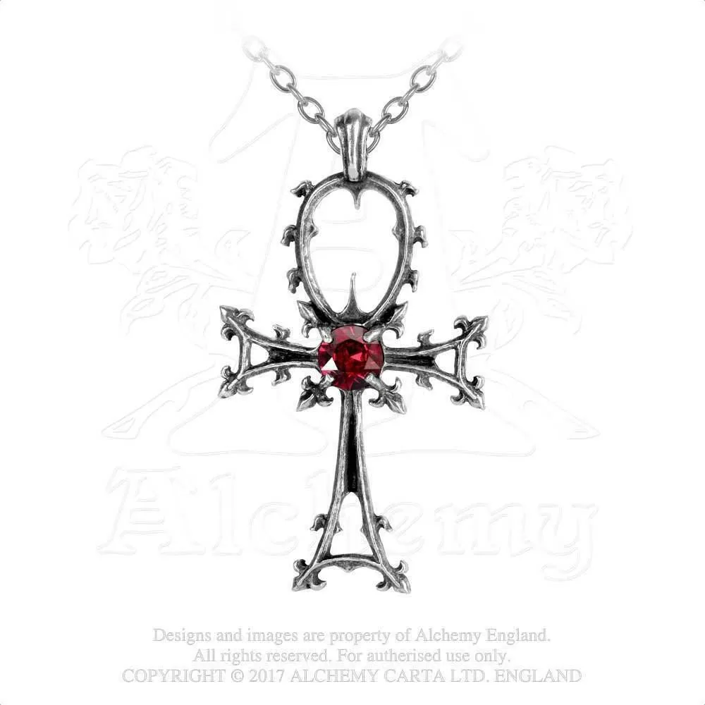 Alchemy Gothic P342  Gothic Ankh Pendant Necklace