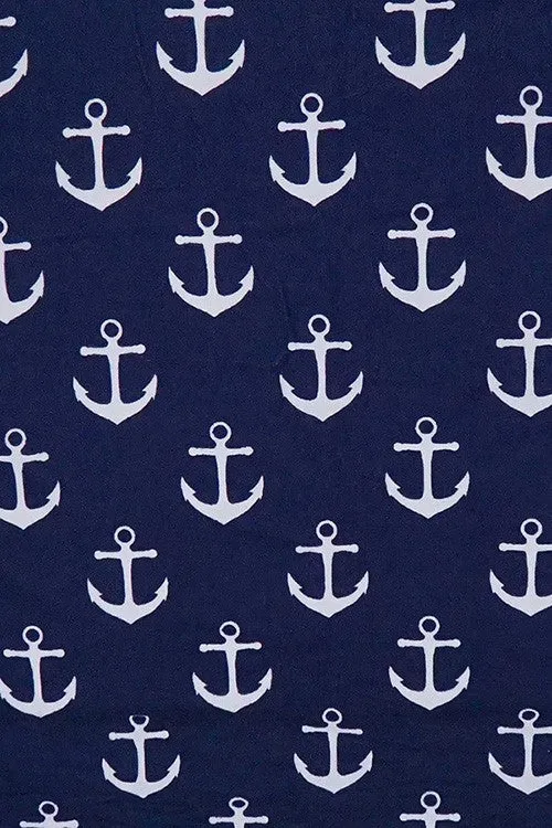 Anchor Round Beach Towel