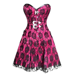 Andre Gothic Net Overlay Corset Dress