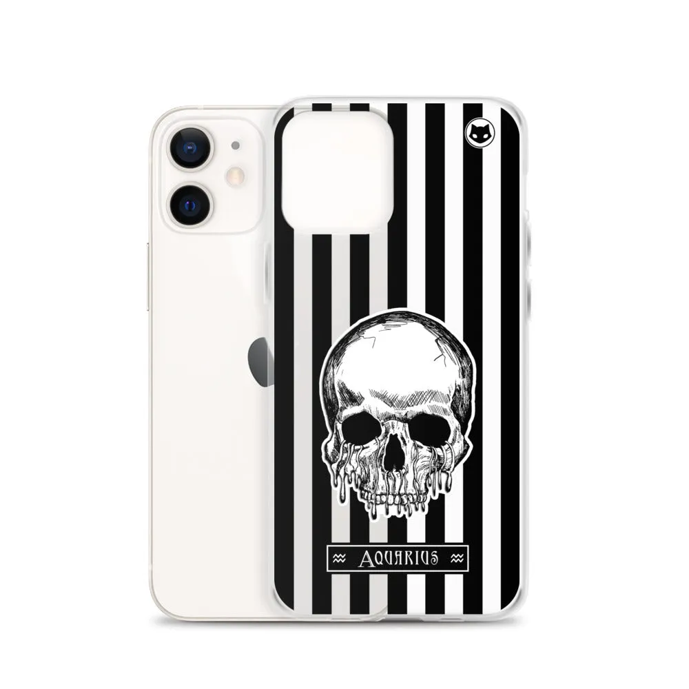 Aquarius Zodiac iPhone Case (Clear)