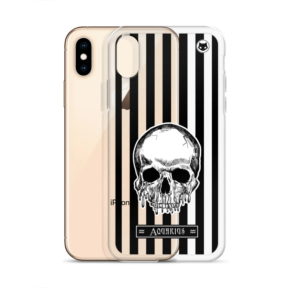 Aquarius Zodiac iPhone Case (Clear)