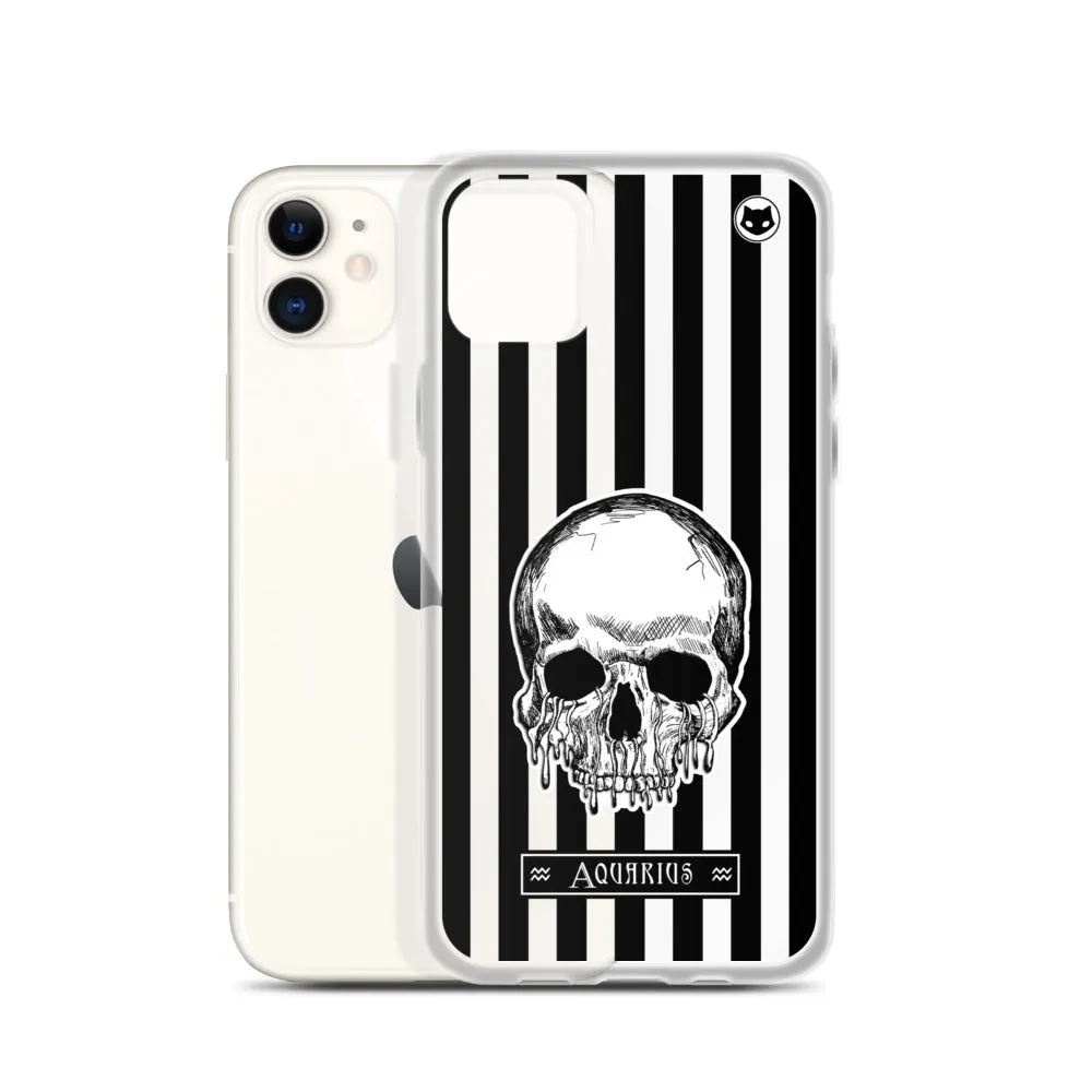 Aquarius Zodiac iPhone Case (Clear)