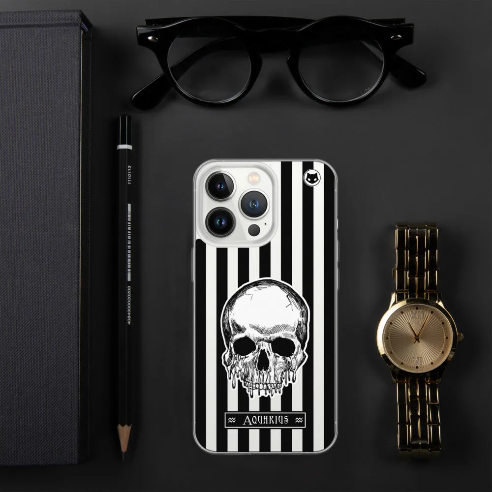 Aquarius Zodiac iPhone Case (Clear)
