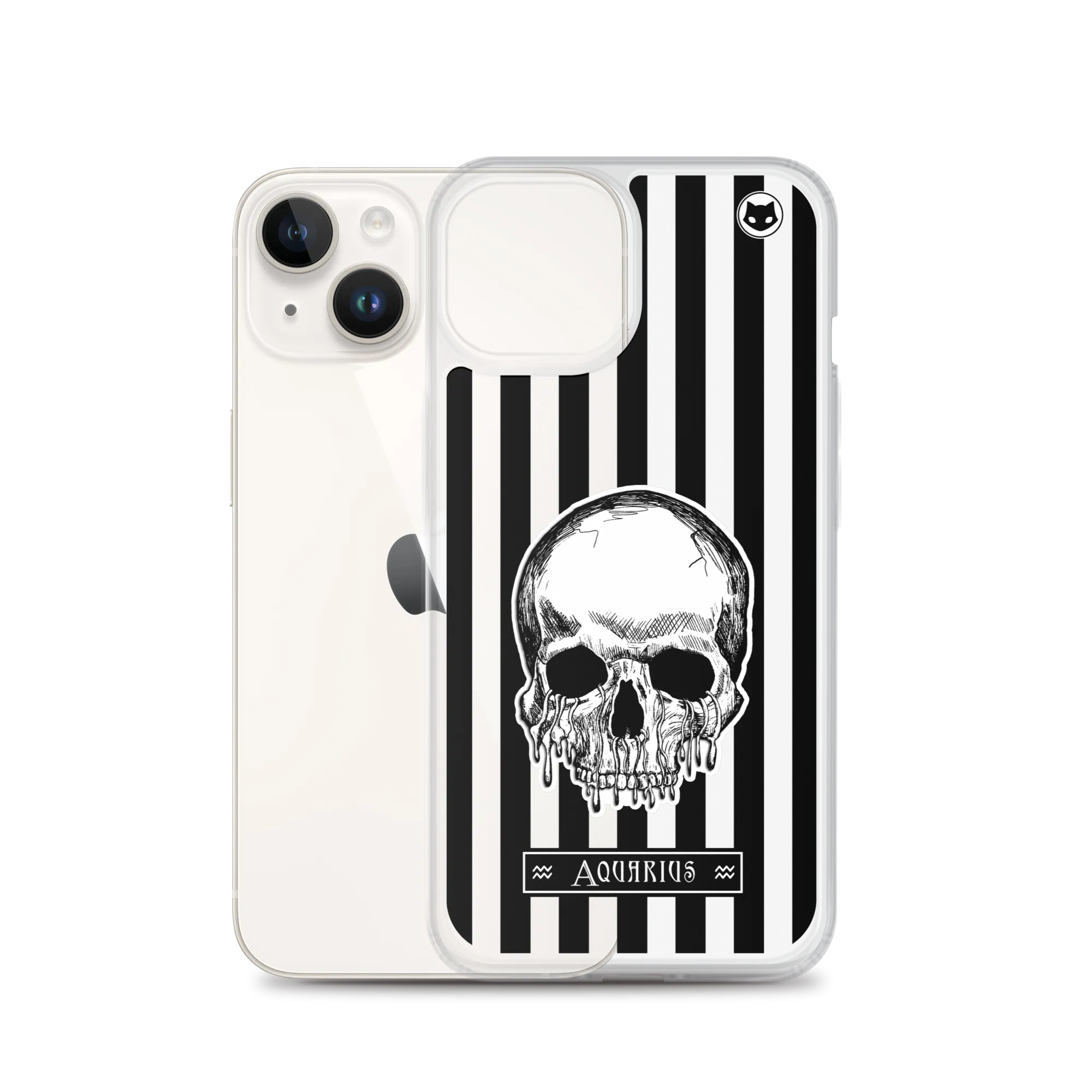 Aquarius Zodiac iPhone Case (Clear)