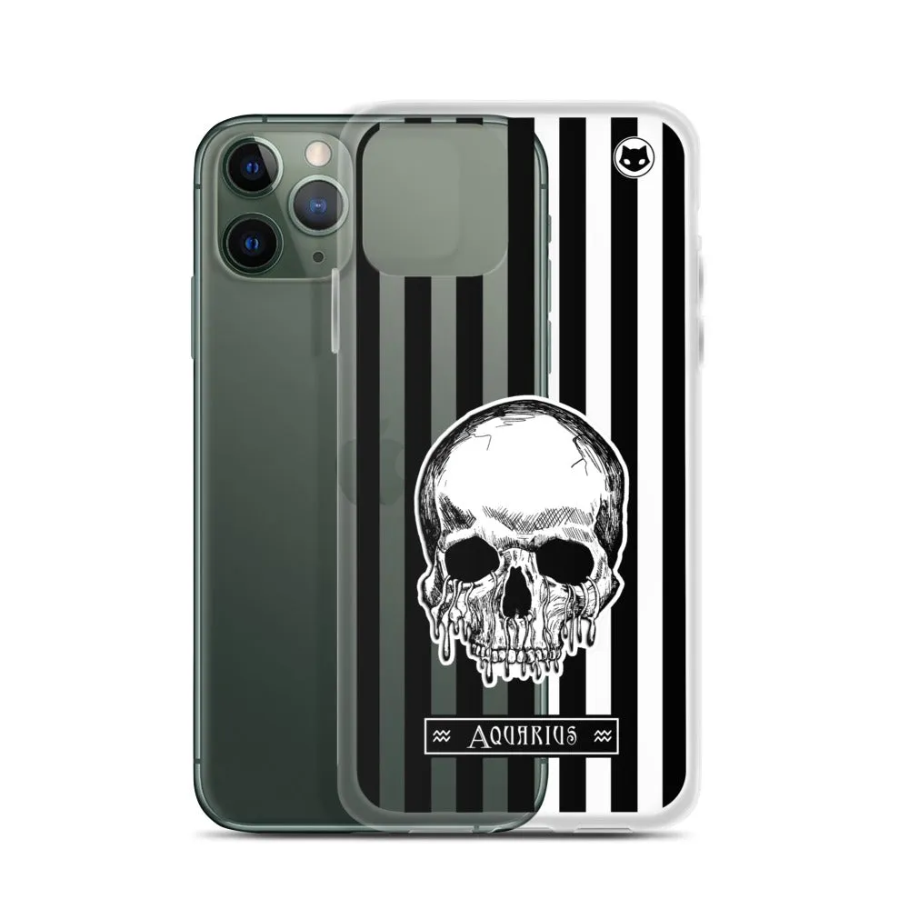 Aquarius Zodiac iPhone Case (Clear)