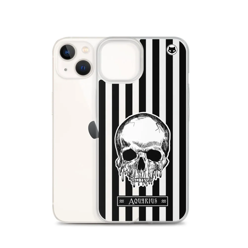 Aquarius Zodiac iPhone Case (Clear)