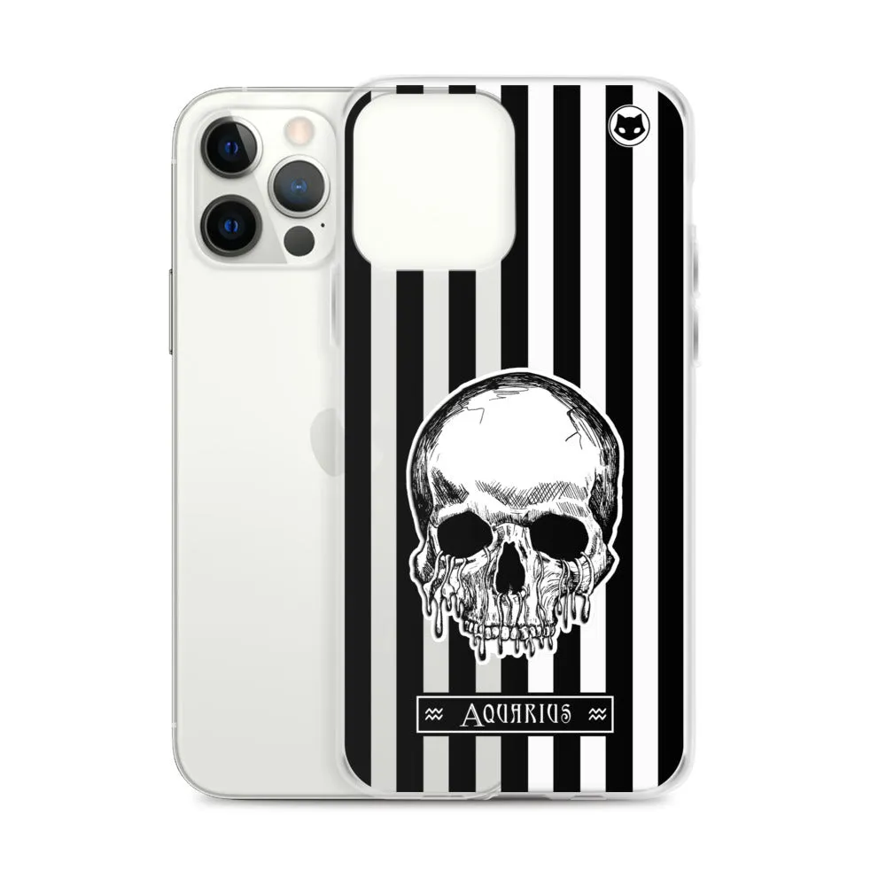 Aquarius Zodiac iPhone Case (Clear)