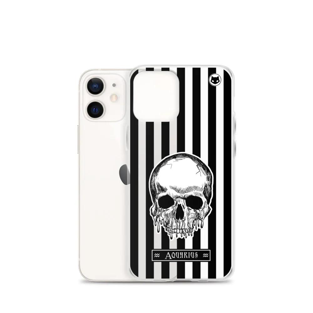 Aquarius Zodiac iPhone Case (Clear)