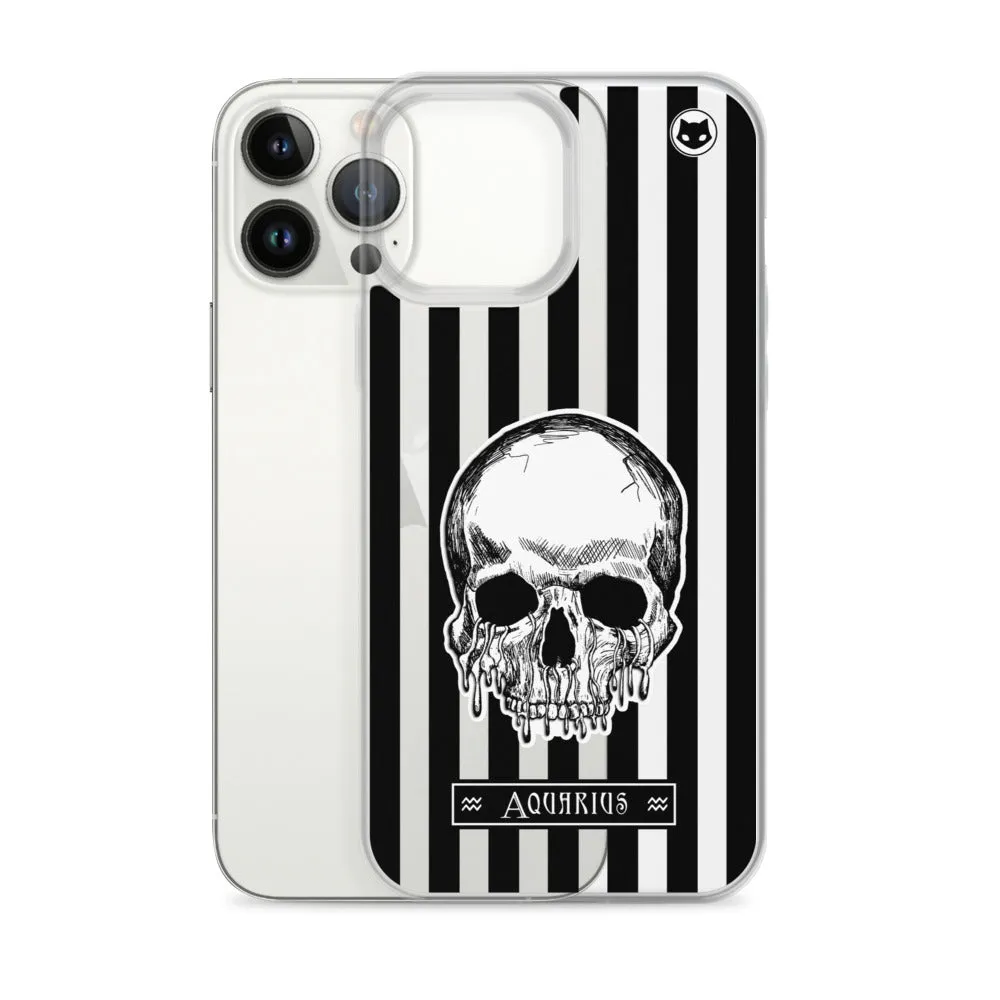 Aquarius Zodiac iPhone Case (Clear)