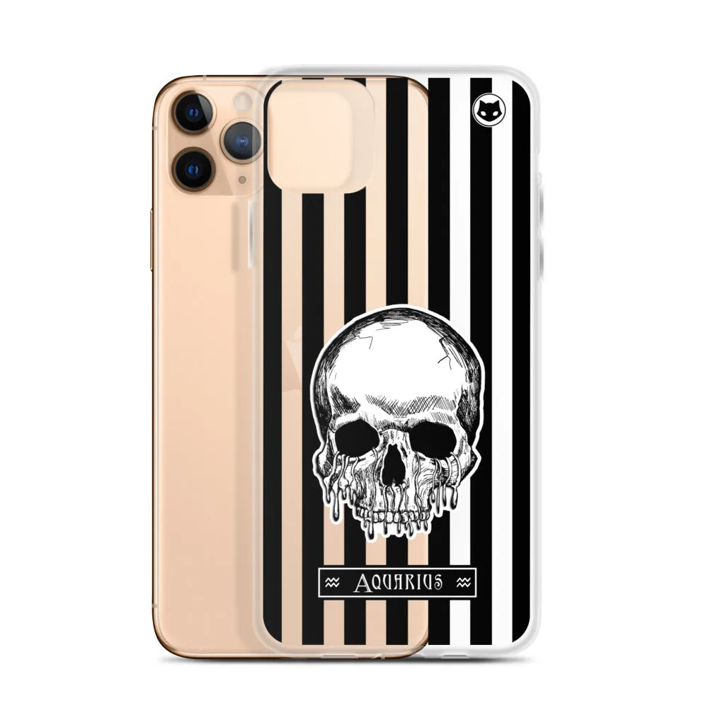 Aquarius Zodiac iPhone Case (Clear)
