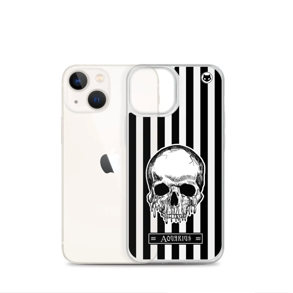Aquarius Zodiac iPhone Case (Clear)