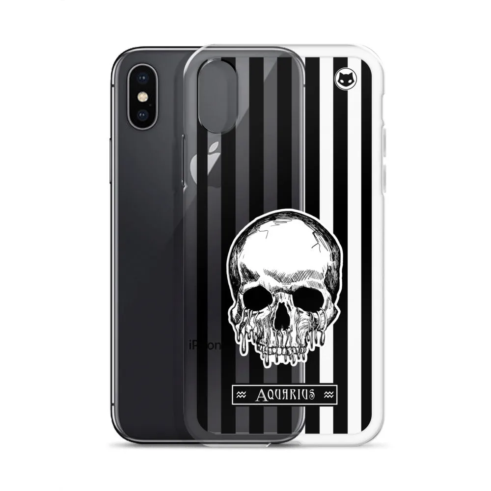 Aquarius Zodiac iPhone Case (Clear)
