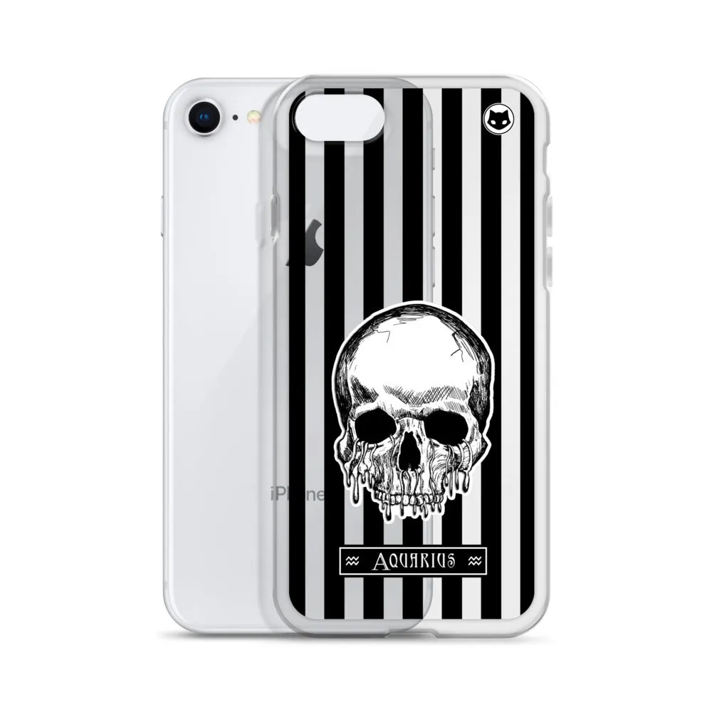 Aquarius Zodiac iPhone Case (Clear)