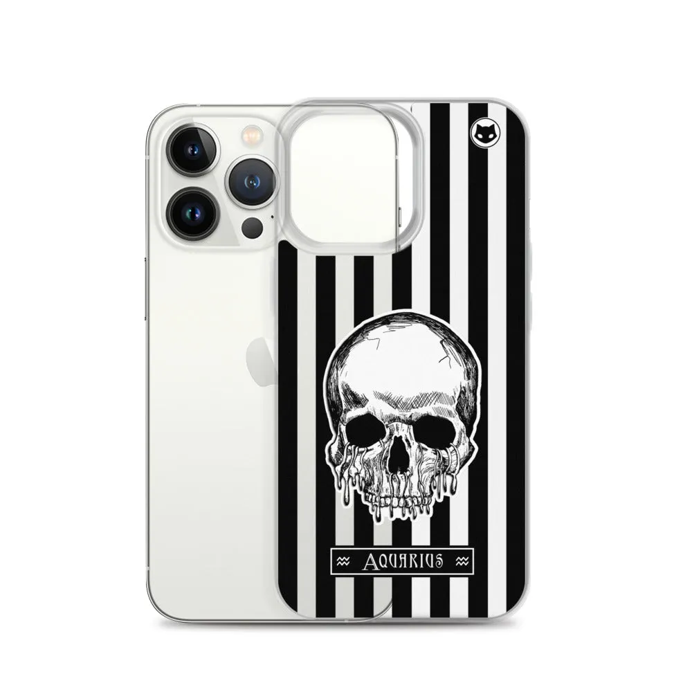 Aquarius Zodiac iPhone Case (Clear)