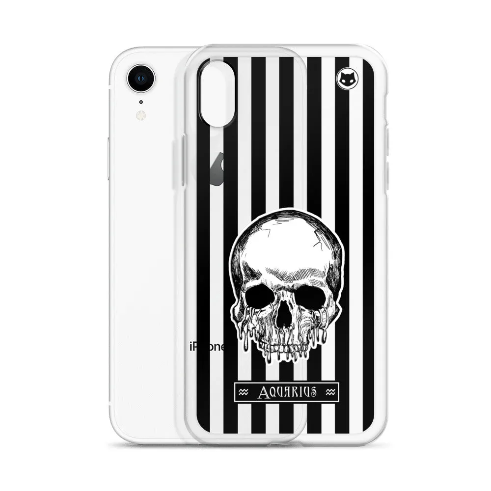 Aquarius Zodiac iPhone Case (Clear)