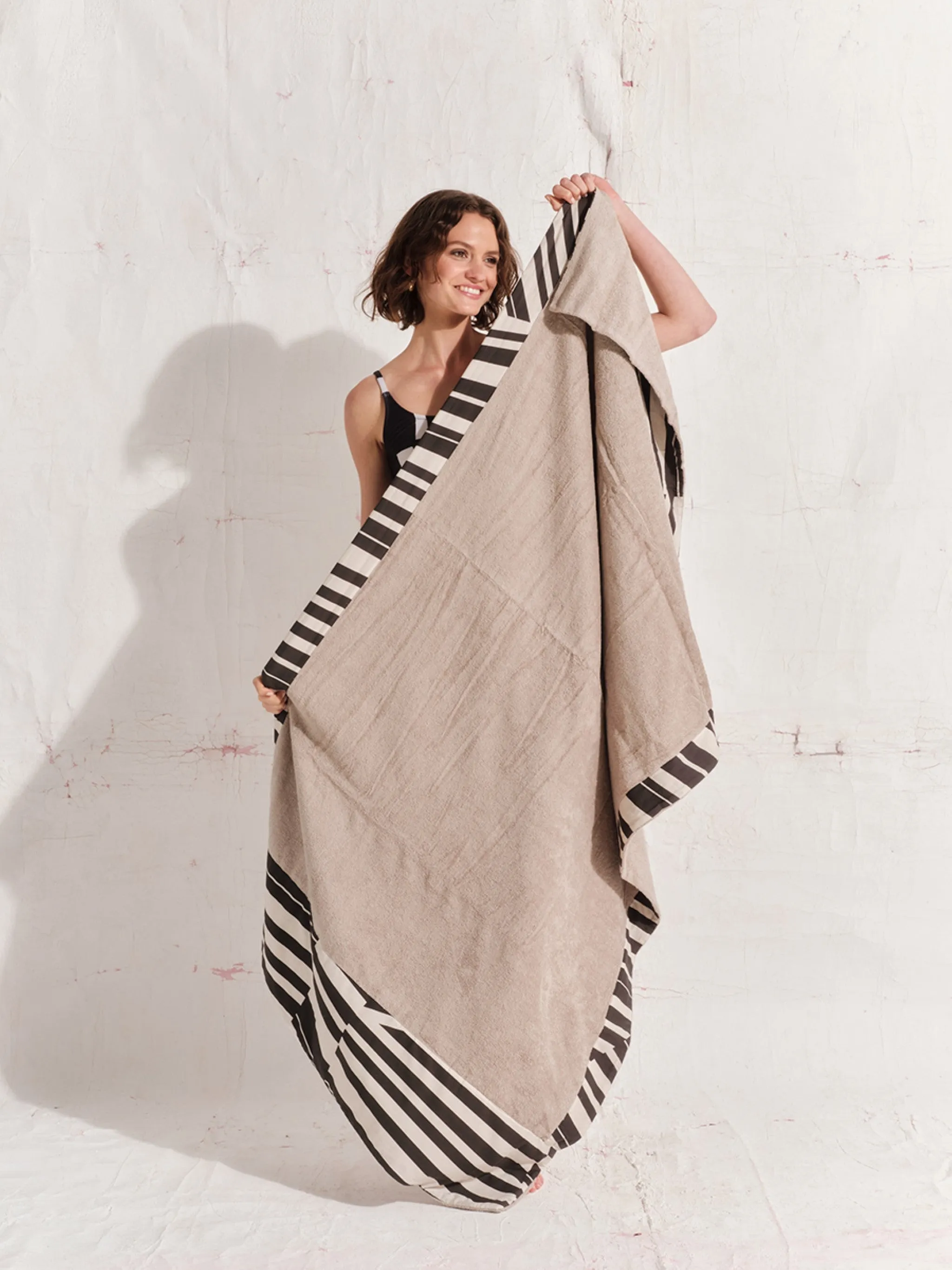 Athens Tiles Greige | Head 2 Toe Beach Towel