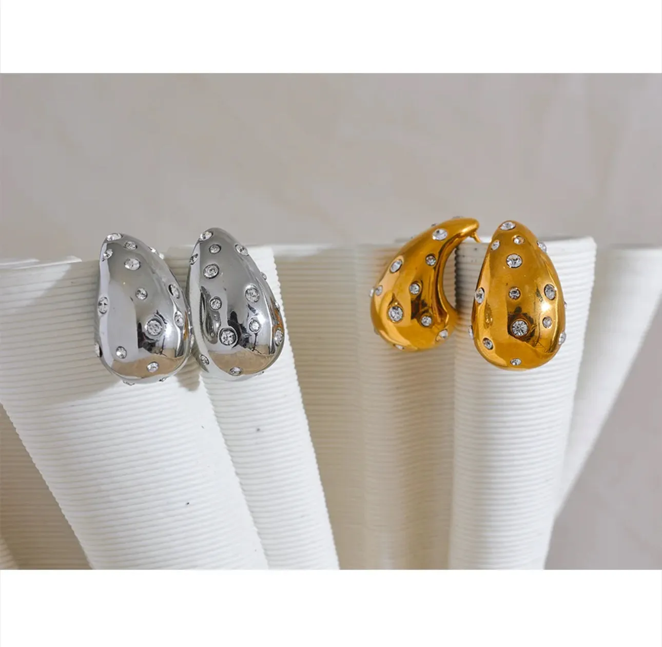 B Earrings with CZ embellished | Erika Williner Designs