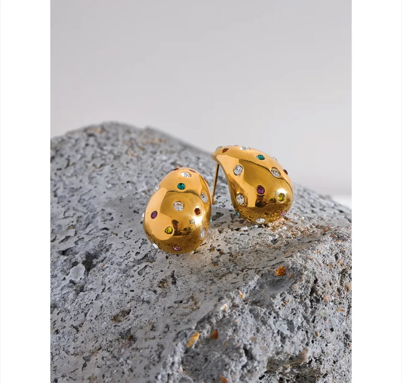 B Earrings with CZ embellished | Erika Williner Designs