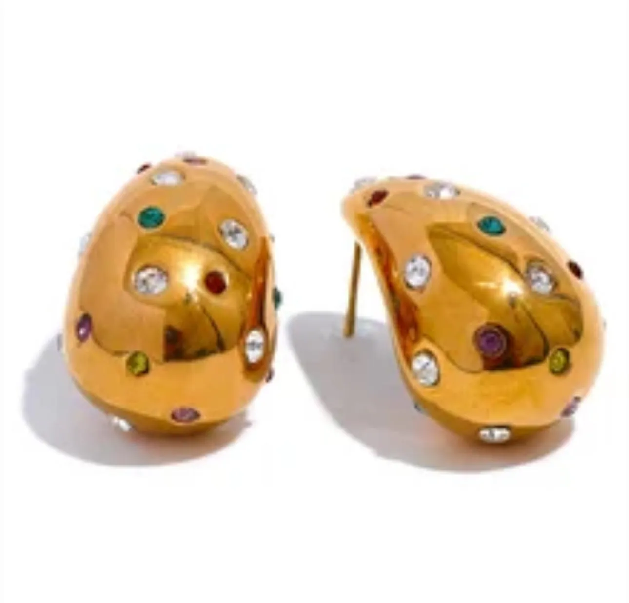 B Earrings with CZ embellished | Erika Williner Designs